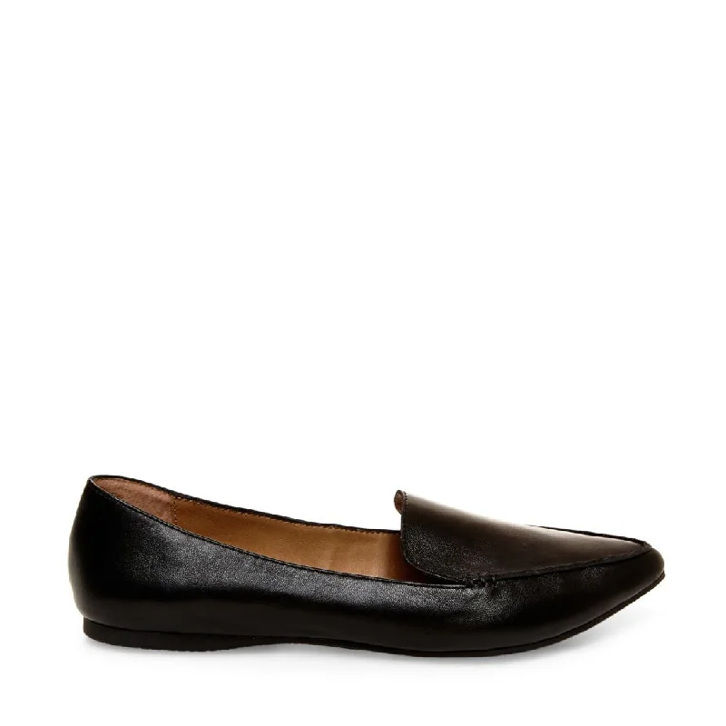 Men's loafers with a memory foam insoleFEATHER BLACK LEATHER