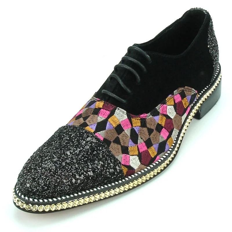 Men's Oxford shoes with a buckle closure and a pointed toeFiesso FI-7125 Black Multi Oxfords Men's Oxford shoes with a buckle closure and a pointed toeFiesso FI-7125 Black Multi Oxfords