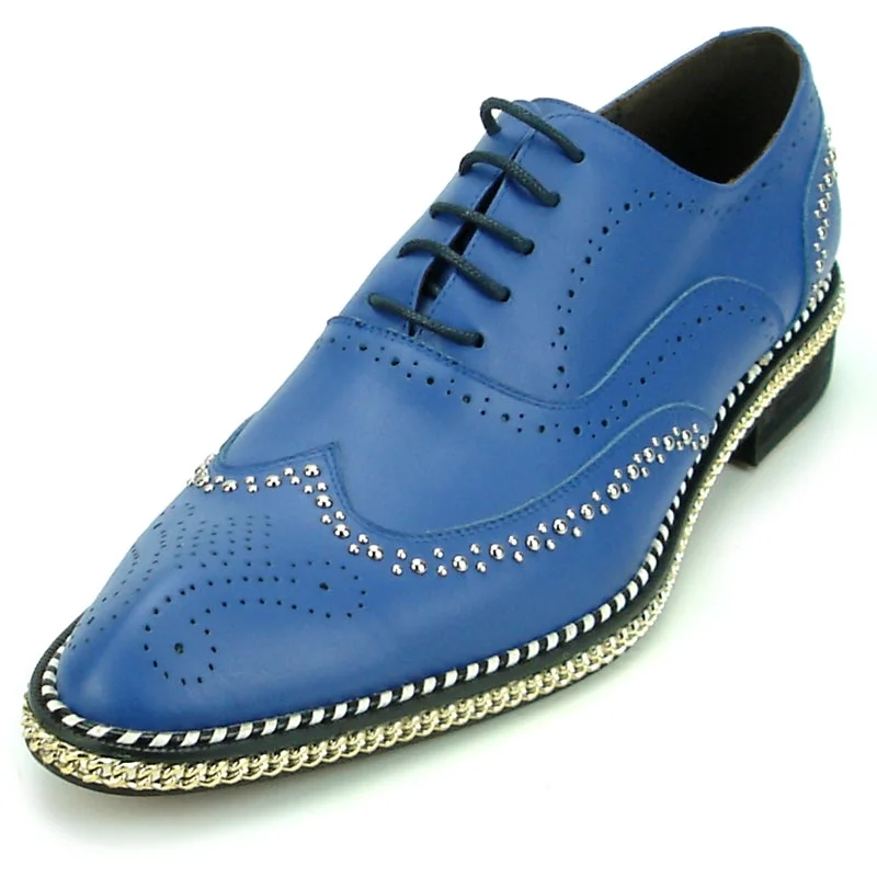 Men's Oxford shoes with a buckle closure and a pointed toeFiesso FI-7201 Blue Oxfords Men's Oxford shoes with a buckle closure and a pointed toeFiesso FI-7201 Blue Oxfords