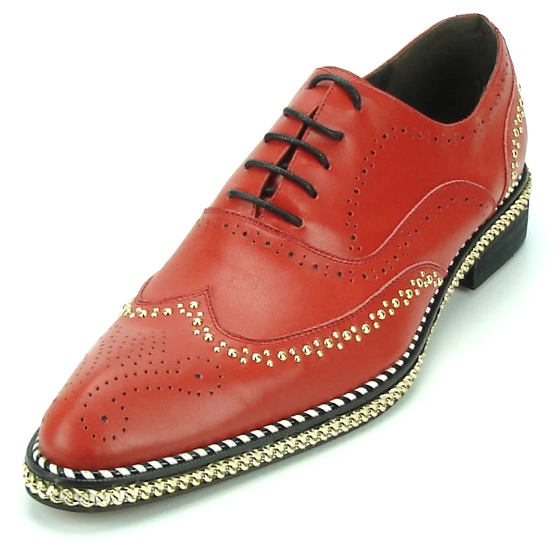 Men's Oxford shoes with a leather lining for breathabilityFiesso FI-7201 Red Oxfords Men's Oxford shoes with a leather lining for breathabilityFiesso FI-7201 Red Oxfords