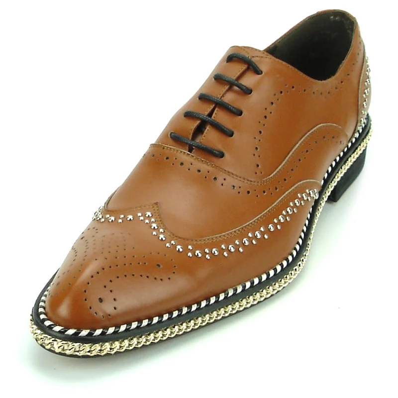 Men's Oxford shoes with a leather lining for breathabilityFiesso FI-7201 Tan Oxfords Men's Oxford shoes with a leather lining for breathabilityFiesso FI-7201 Tan Oxfords