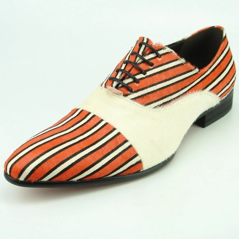 Men's Oxfords with a perforated leather strap for ventilationFiesso FI-7366 Red Beige Oxfords Men's Oxfords with a perforated leather strap for ventilationFiesso FI-7366 Red Beige Oxfords