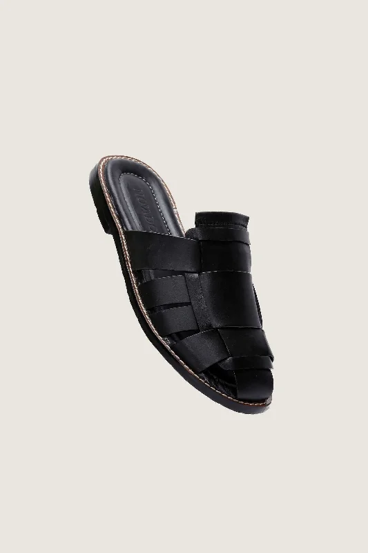 Men's slippers with a rubber sole for outdoor useFishermen Slip on Leather Slides