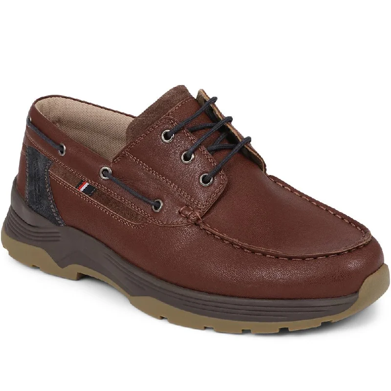 Men's casual sneakers with a mesh upperFrank Leather Boat Shoe - FRANK / 325 169