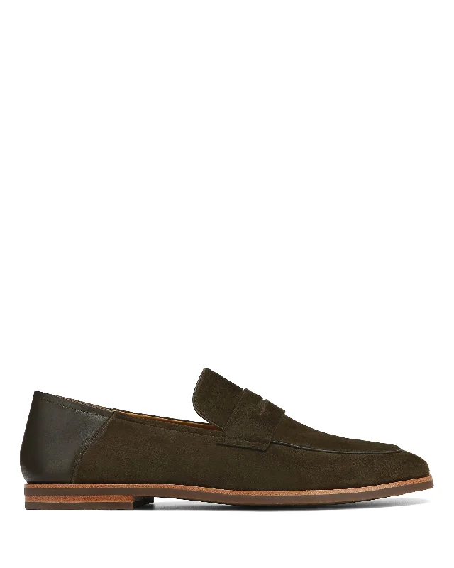 Slip - on men's loafers for easy wearGiacomo Olive Suede