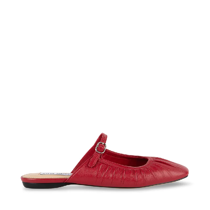 Men's loafers with a memory foam insoleGISELEE RED LEATHER