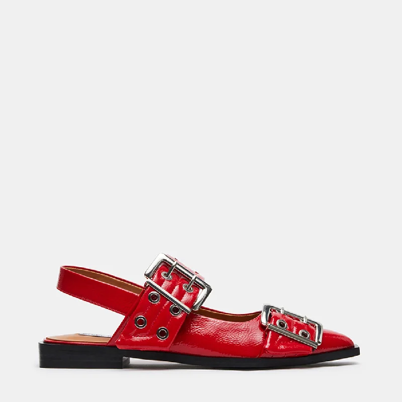 Men's loafers with a decorative buckleGRAYA RED PATENT