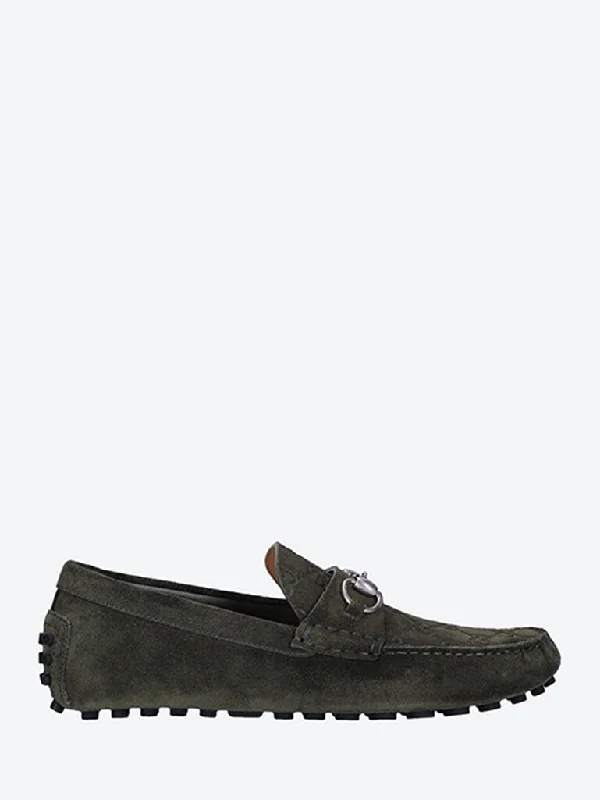 Men's loafers with a decorative buckleByorn driver suede gg loafers