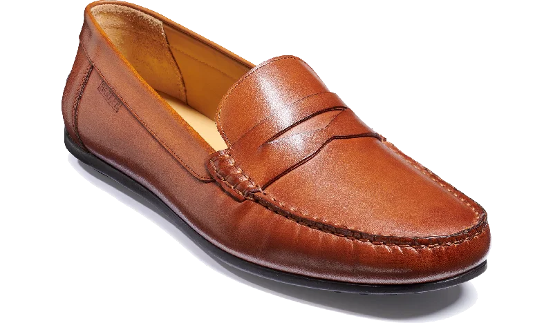 Men's loafers with a contrast stitching detailJamie - Cedar Hand Painted