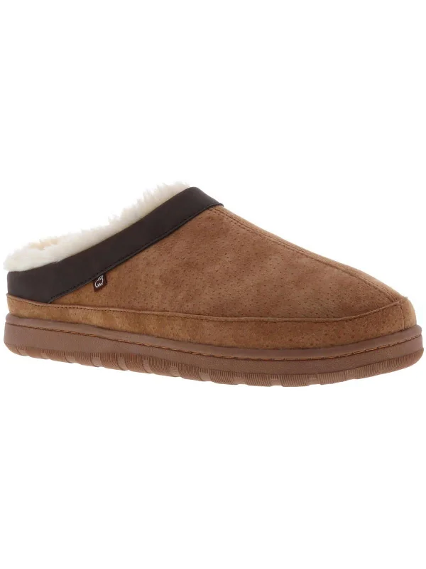 Men's slippers with a Velcro closure for easy on and offJULIAN CLOG II Mens Suede Slippers