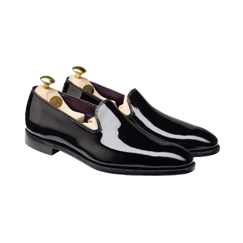 Men's loafers with a rubber sole for durabilityKensington Black Patent