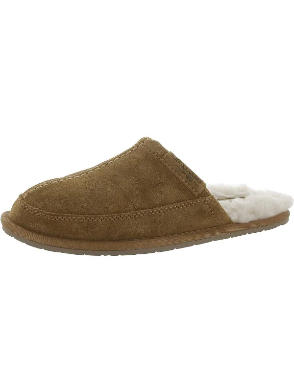 Men's slippers with a decorative pom - pom or tasselKolson Mens Suede Scuff Slippers