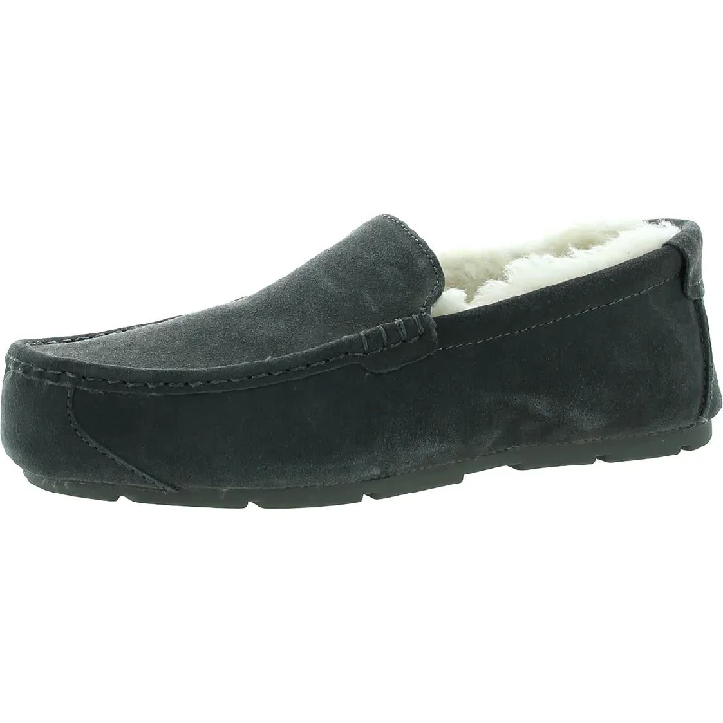 Men's slippers with a memory foam insoleKoolaburra Mens Tipton  Suede Faux Fur Moccasin Slippers