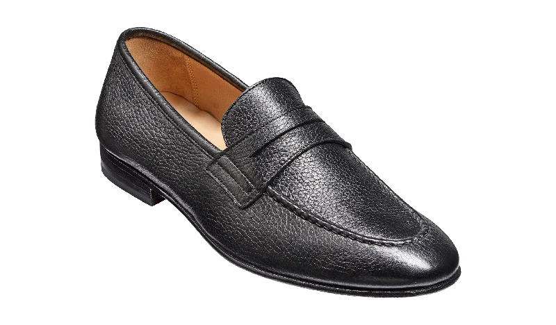 Men's loafers with a stretchy side panel for a better fitLedley - Black Deerskin