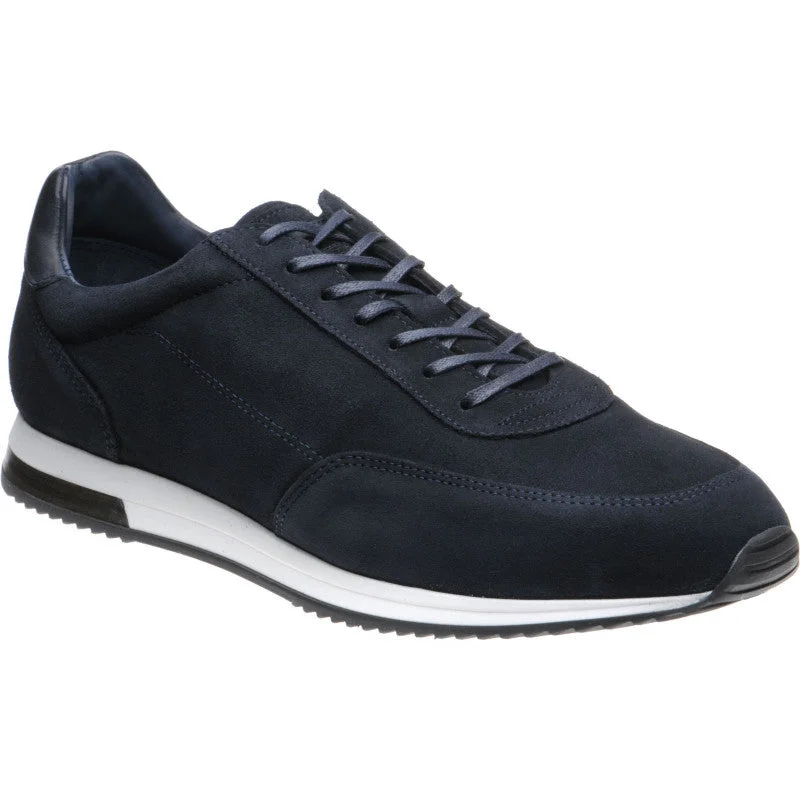 Men's casual sneakers with a mesh upperLOAKE  Bannister - Leather Sneakers - Navy Suede