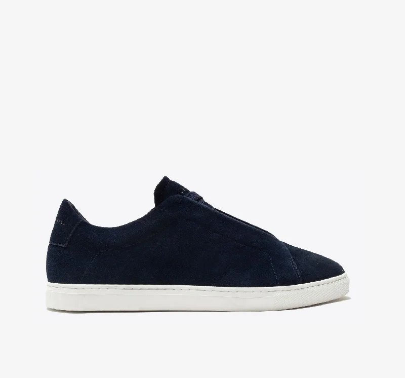 Suede men's loafers for a soft and luxurious feelLow 1 Laceless | Navy Suede