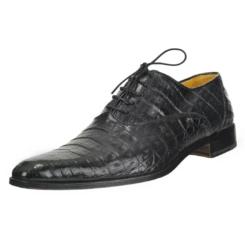 Men's Oxfords with a high - quality leather upperMauri Black Genuine All Over Crocodile Oxford Shoes Men's Oxfords with a high - quality leather upperMauri Black Genuine All Over Crocodile Oxford Shoes