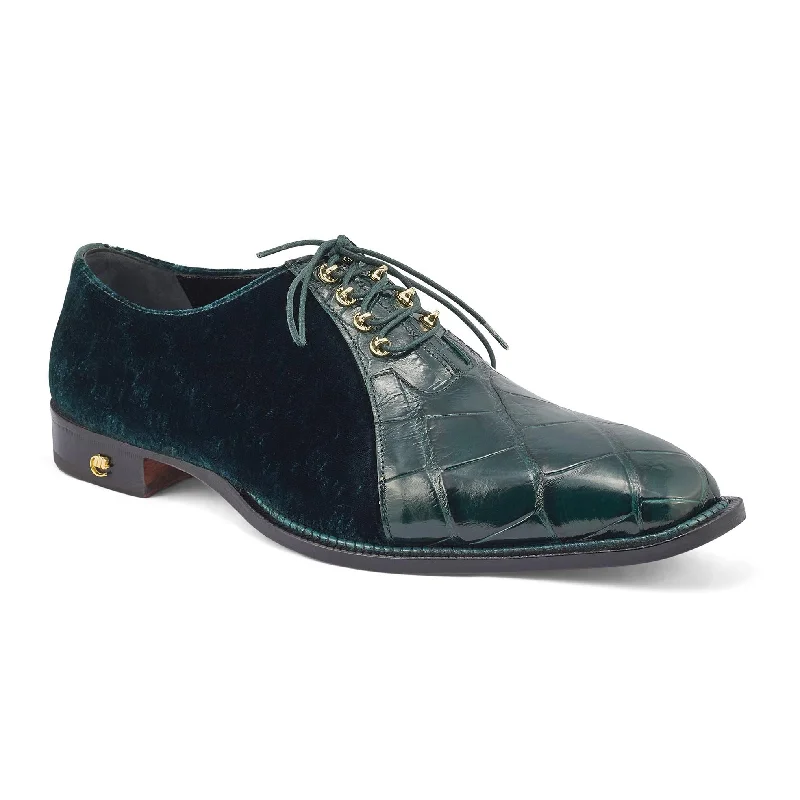Brogue - perforated men's Oxfords for a traditional lookMauri Lenox Hunter Green Genuine Body Alligator/Velvet Embossed Oxford Shoes 4948 Brogue - perforated men's Oxfords for a traditional lookMauri Lenox Hunter Green Genuine Body Alligator/Velvet Embossed Oxford Shoes 4948