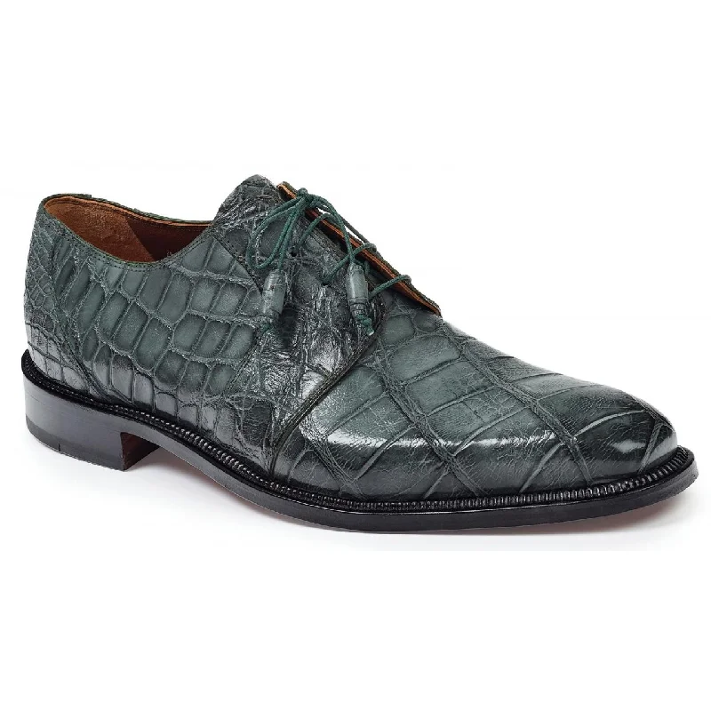 Men's leather Oxford shoes with a plain toeMauri Massari 1003 Burnished Olive Genuine Body Alligator Hand Painted Oxford Shoes Men's leather Oxford shoes with a plain toeMauri Massari 1003 Burnished Olive Genuine Body Alligator Hand Painted Oxford Shoes