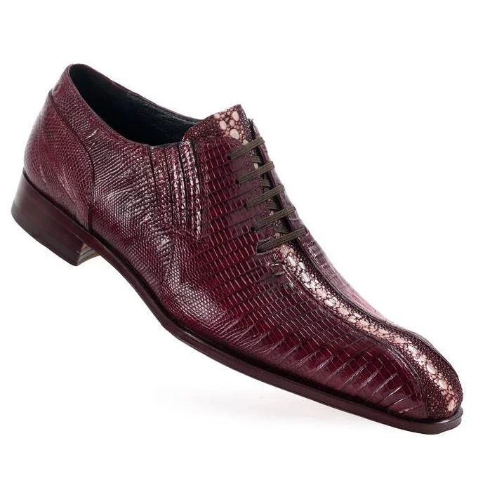 Men's Oxfords with a classic silhouette and a high - shine finishMauri Ruby Red Genuine Stingray/Lizard Oxford Shoes Men's Oxfords with a classic silhouette and a high - shine finishMauri Ruby Red Genuine Stingray/Lizard Oxford Shoes