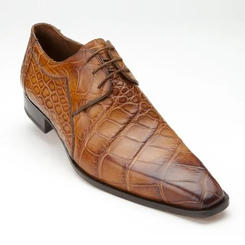 Men's Oxford shoes with a decorative inlay on the toeMauri Sipario 1085 Brandy Genuine All-Over Alligator Hand-Painted Oxford Shoes Men's Oxford shoes with a decorative inlay on the toeMauri Sipario 1085 Brandy Genuine All-Over Alligator Hand-Painted Oxford Shoes