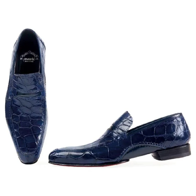 Men's Oxford shoes with a padded insole for all - day comfortMauri Wonder Blue Genuine Alligator Oxford Shoes 1195 Men's Oxford shoes with a padded insole for all - day comfortMauri Wonder Blue Genuine Alligator Oxford Shoes 1195