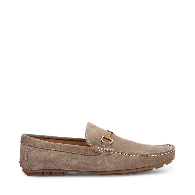 Men's loafers with a contrast stitching detailMAURIE TAUPE SUEDE