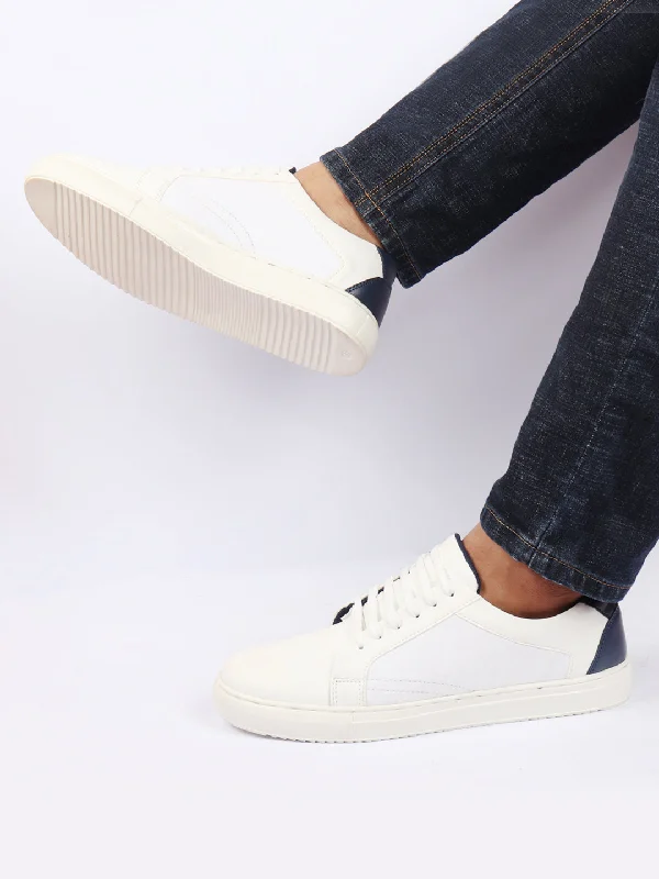 Canvas slip - on men's casual shoes for convenienceMen White Outdoor Classic Lace Up Sneakers Shoes