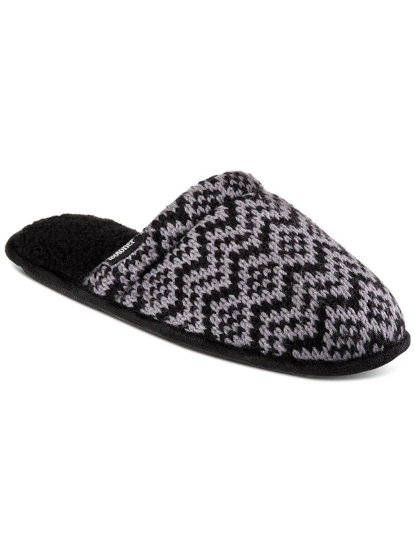 Men's slippers with a shock - absorbing midsoleMens Faux Shearling Chervon Slide Slippers