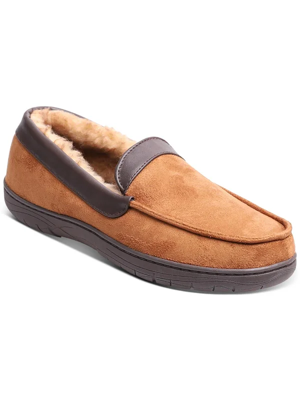 Men's slippers with a memory foam insoleMens Faux Suede Slip On Loafer Slippers