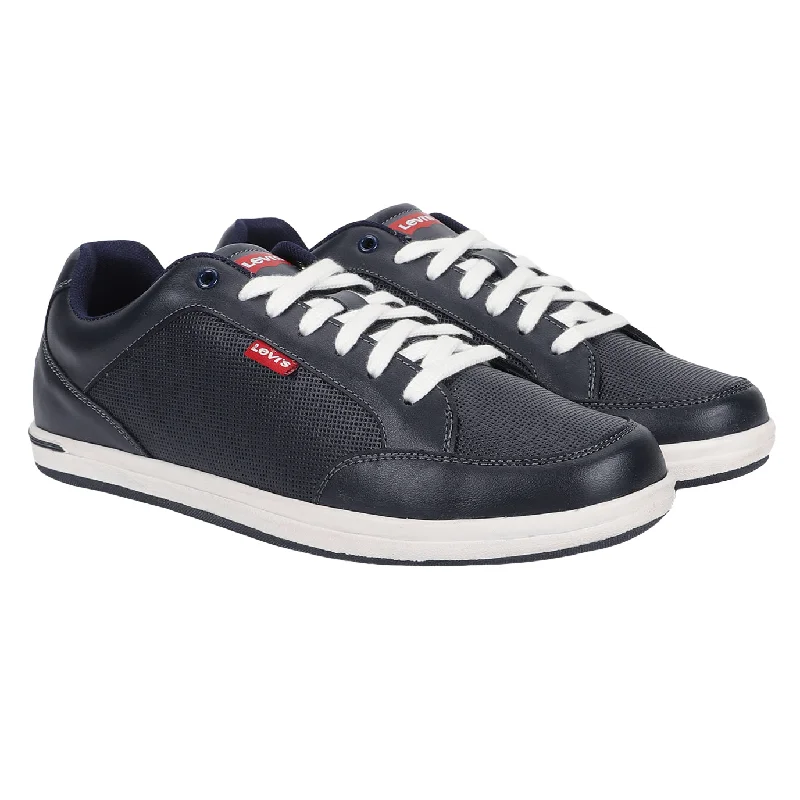 Men's casual shoes with a thick sole for added heightMen's Navy Blue Shoes