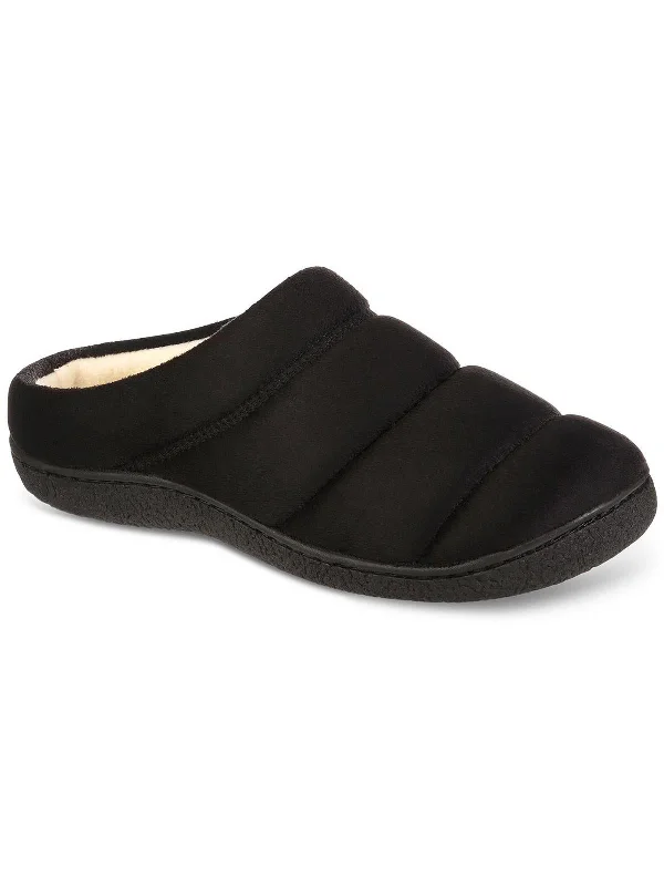 Men's slippers with a memory foam insoleMens Quilted Lined Slide Slippers