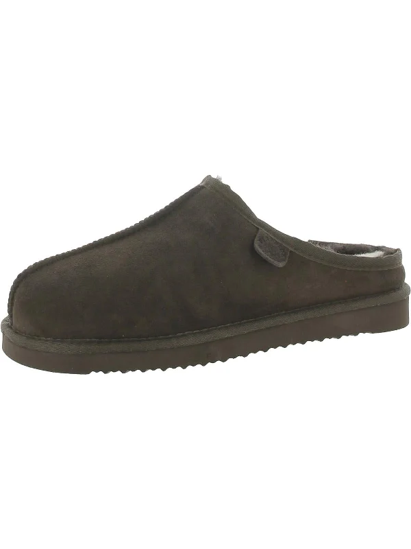 Men's slippers with a shock - absorbing midsoleMens Suede Scuff Slippers