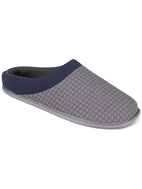 Men's slippers with a padded footbed for all - day comfortMens Waffle-Knit Slip-On Slide Slippers