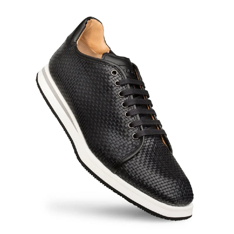 Men's Oxfords with a low - heeled design and a square toeMezlan Woven Calfskin Lace-Up Sneaker Black Men's Oxfords with a low - heeled design and a square toeMezlan Woven Calfskin Lace-Up Sneaker Black
