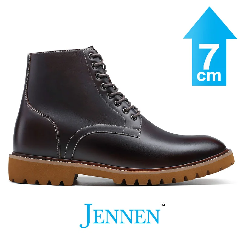 Men's casual shoes with a contrast sole colorMr. Hoffmeister 7cm | 2.8 inches Lace-Up Height Increasing Boots