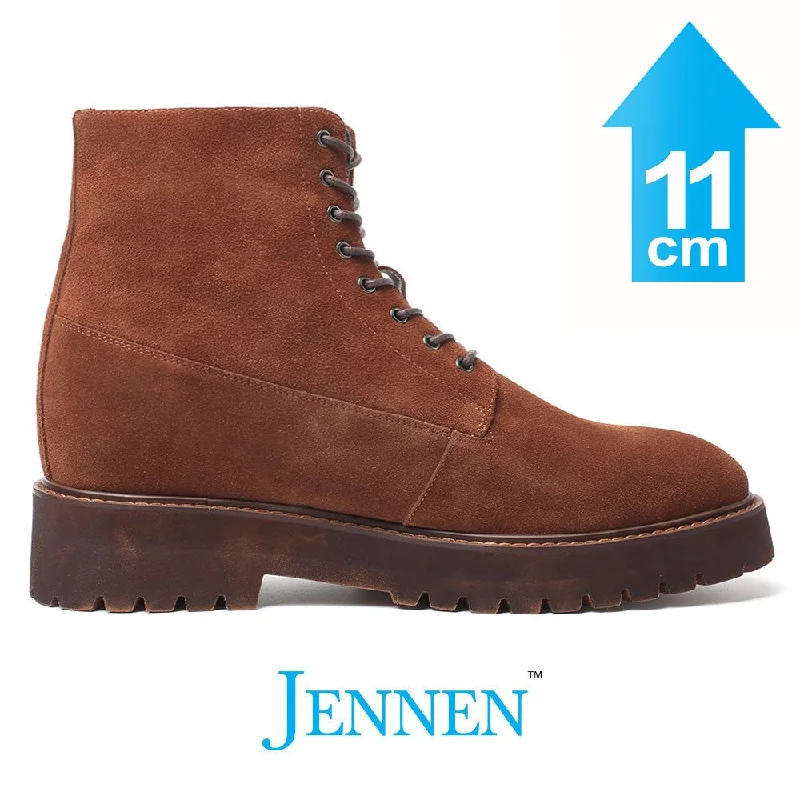 Men's casual shoes with a flexible rubber outsoleMr. Moses 11cm | 4.33 inches Tallest Brown Suede Platform Boots