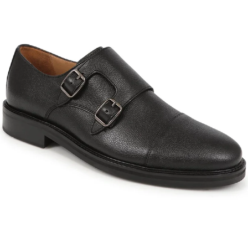 Leather men's casual shoes with a scuffed finishOllie Leather Monk Shoes - OLLIE / 325 751