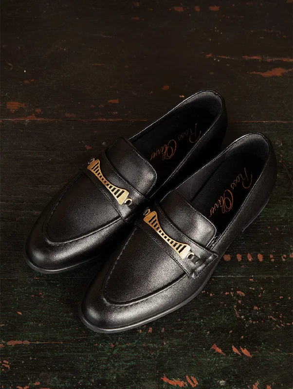 Men's loafers with a leather lacing systemBridge-Bit Cactus Leather Vegan Loafer | Black