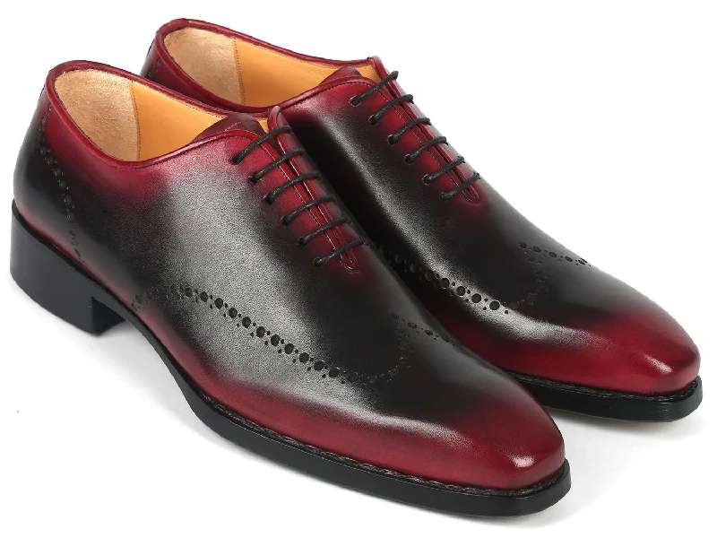 Men's Oxfords with a contrast stitching on the weltPaul Parkman Goodyear Welted Men's Red & Black Oxford Shoes (ID#081-B51) Men's Oxfords with a contrast stitching on the weltPaul Parkman Goodyear Welted Men's Red & Black Oxford Shoes (ID#081-B51)