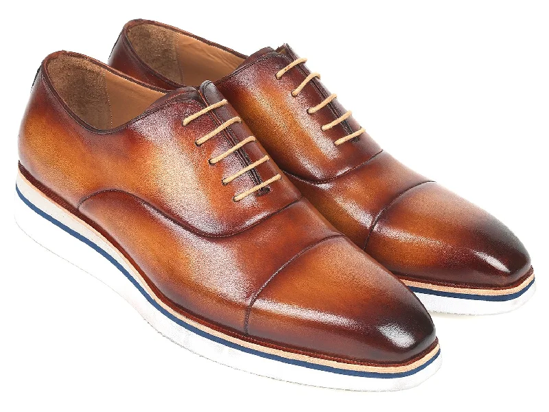 Men's Oxfords with a low - heeled design and a square toePaul Parkman Men's Smart Casual Oxfords Brown&Camel Leather (ID#185-BRW-LTH) Men's Oxfords with a low - heeled design and a square toePaul Parkman Men's Smart Casual Oxfords Brown&Camel Leather (ID#185-BRW-LTH)