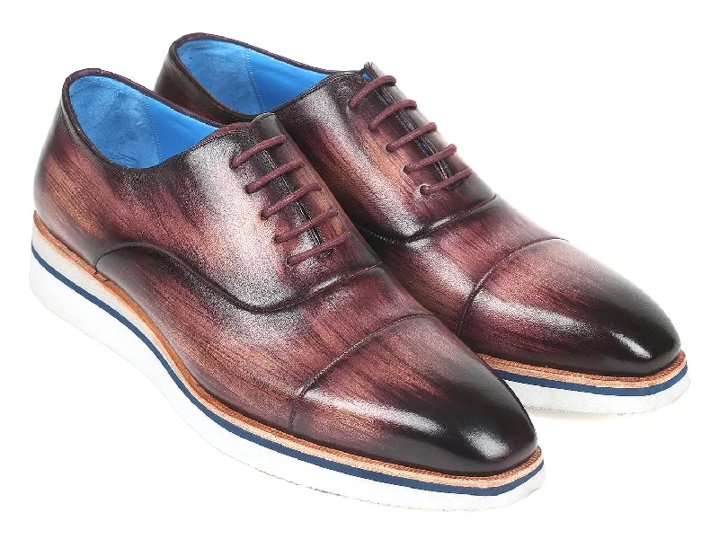 Men's leather Oxford shoes with a plain toePaul Parkman Men's Smart Casual Oxfords Purple Leather (ID#185-PRP-LTH) Men's leather Oxford shoes with a plain toePaul Parkman Men's Smart Casual Oxfords Purple Leather (ID#185-PRP-LTH)