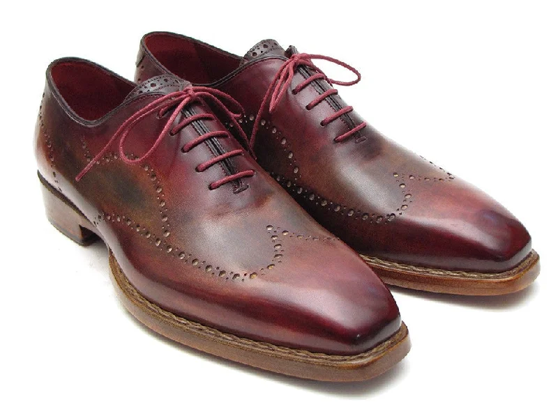 Men's Oxfords with a high - quality leather upperPaul Parkman Wingtip Oxford Goodyear Welted Bordeaux & Camel (ID#087LX) Men's Oxfords with a high - quality leather upperPaul Parkman Wingtip Oxford Goodyear Welted Bordeaux & Camel (ID#087LX)