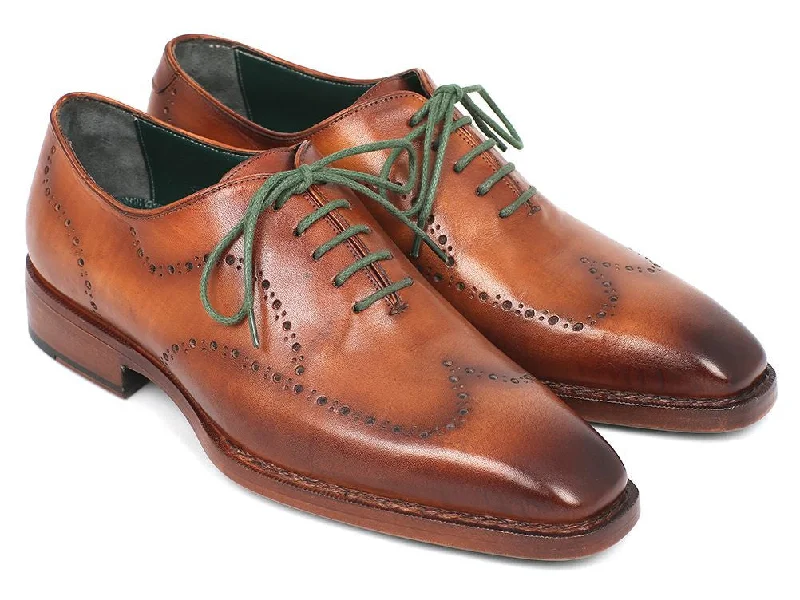 Men's Oxfords with a padded collar for a comfortable fitPaul Parkman Men's Wingtip Oxford Goodyear Welted Camel Brown (ID#87CML66) Men's Oxfords with a padded collar for a comfortable fitPaul Parkman Men's Wingtip Oxford Goodyear Welted Camel Brown (ID#87CML66)
