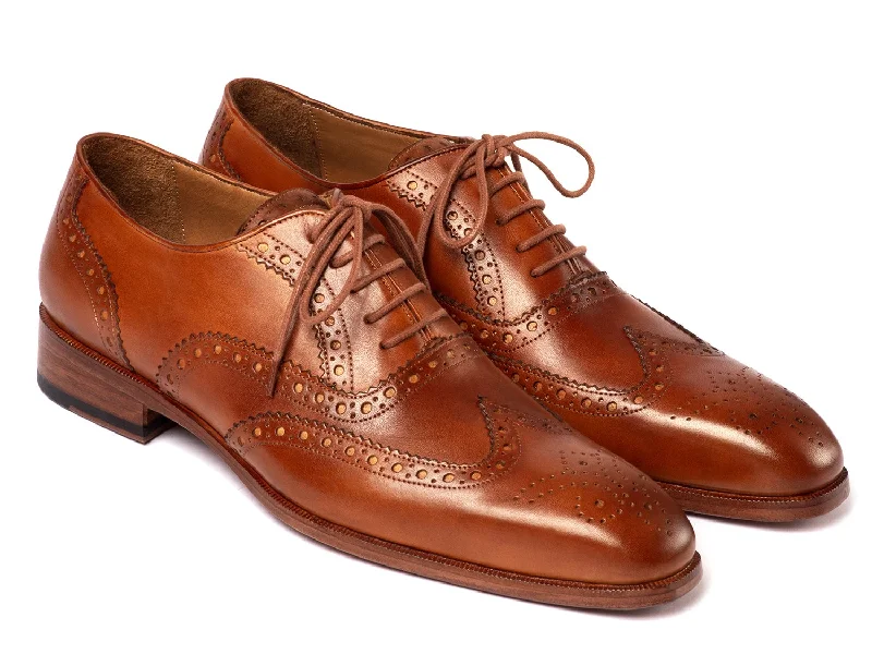 Men's Oxford shoes with a buckle closure and a pointed toePaul Parkman Wingtip Oxfords Mid Brown (ID#5447-BRW) Men's Oxford shoes with a buckle closure and a pointed toePaul Parkman Wingtip Oxfords Mid Brown (ID#5447-BRW)