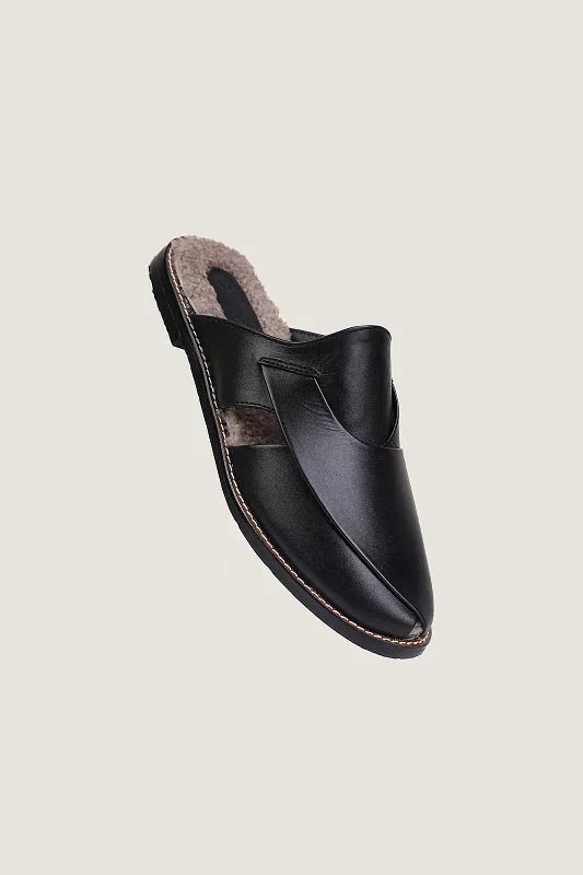 Men's slippers with a padded footbed for all - day comfortPeshawari Mules with fur