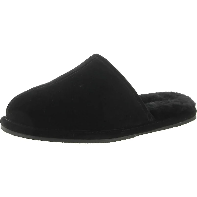 Men's slippers with a shock - absorbing midsolePinpochyaw Mens Leather Sheepskin Slide Slippers