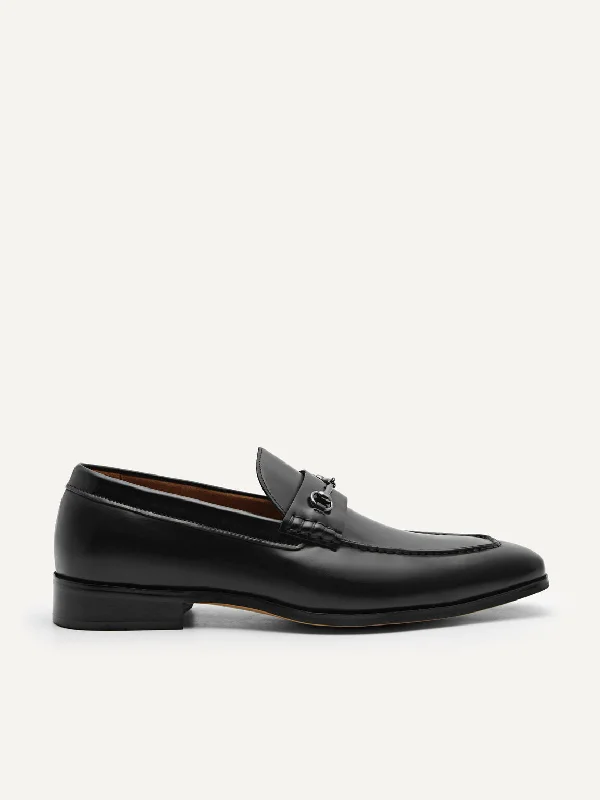 Slip - on men's loafers for easy wearLeather Horsebit Loafer