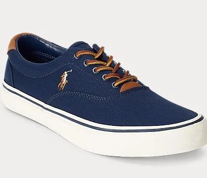 Men's casual shoes with a geometric patternPolo Ralph Lauren - Thornton Canvas Sneakers - Newport Navy