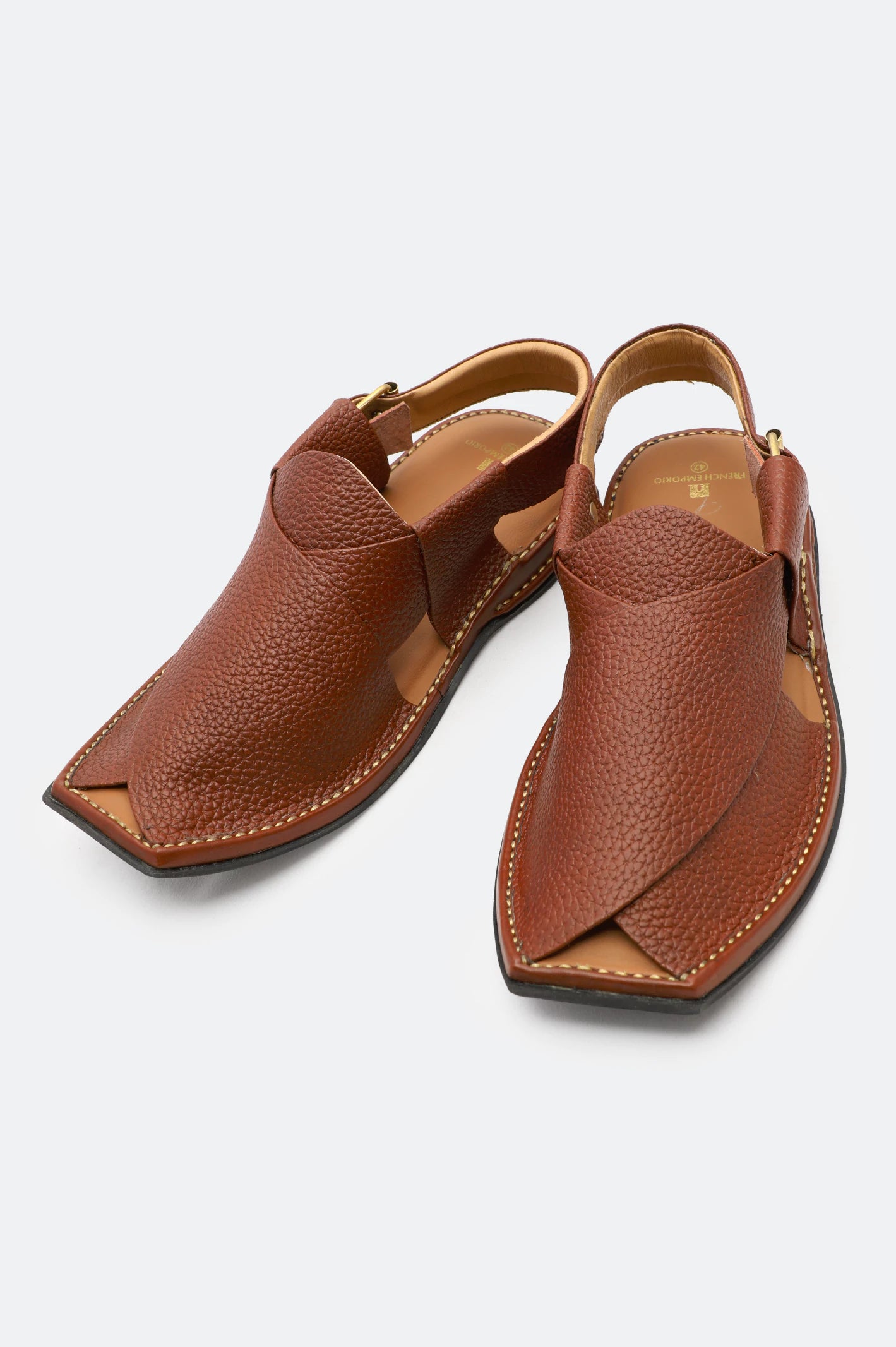 Men's slippers with a padded footbed for all - day comfortTan Casual Peshawari Sandal